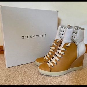 See by Chloe wedge sneakers! New in Box with tag!